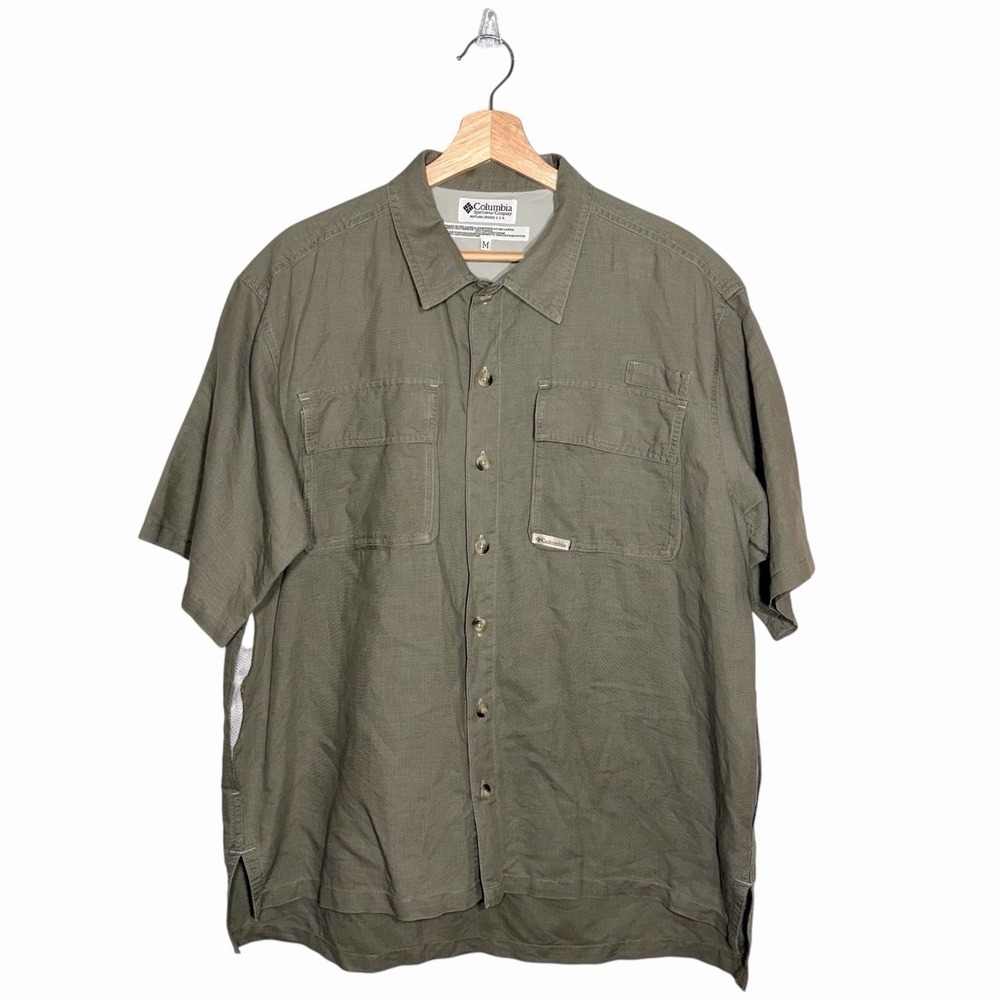 Columbia Mens Sportswear Shirt Button Up Short Sleeve Vented Outdoor Hiking